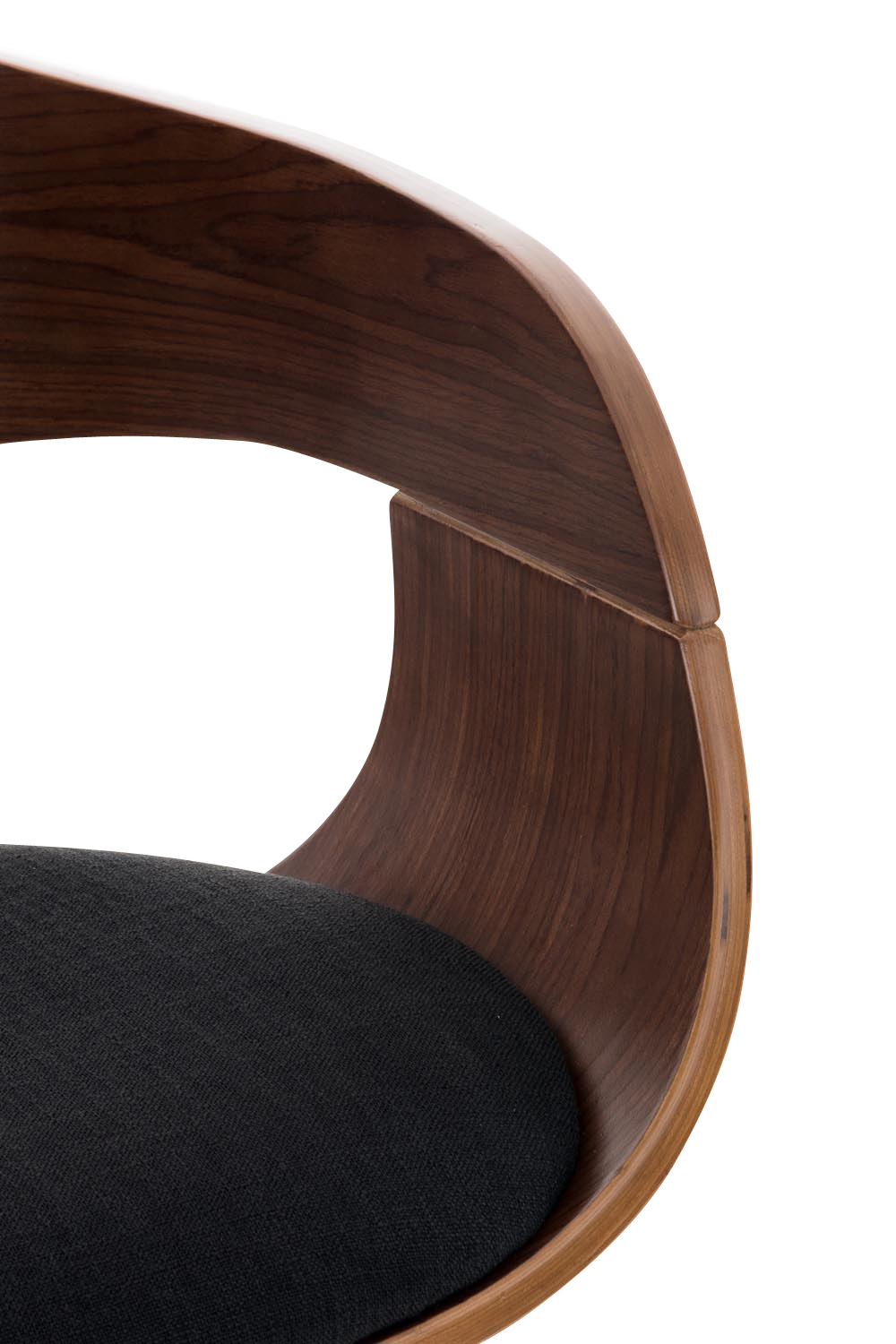 Barhocker Kingston C Stoff, walnuss/schwarz
