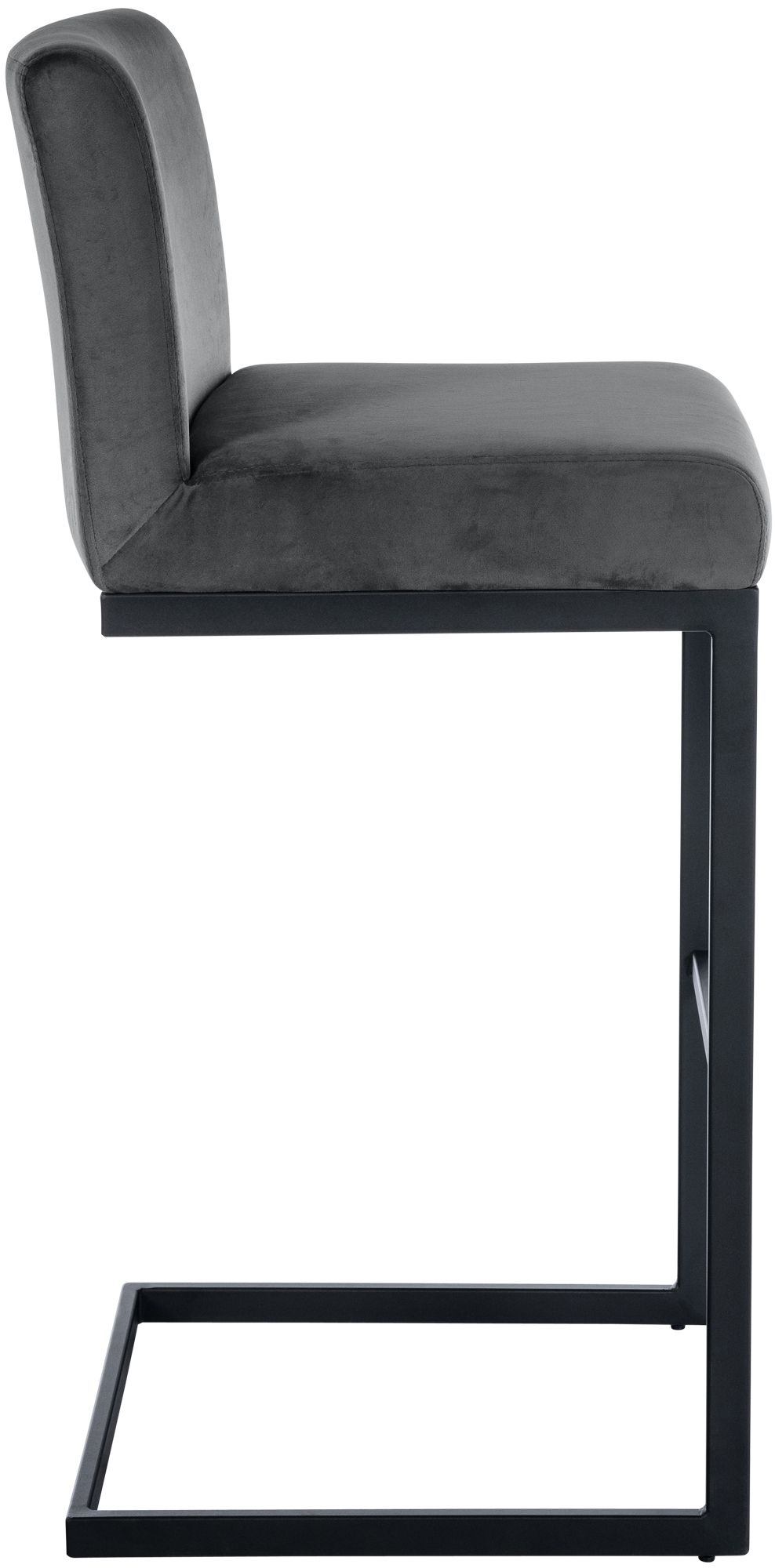 2er Set Barhocker Hopewell Samt B, dunkelgrau