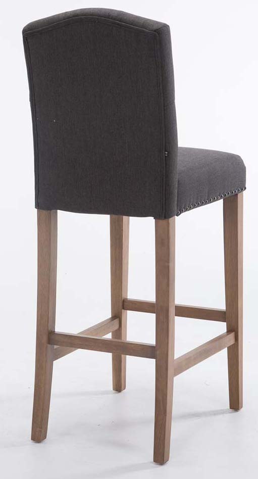 2er Set Barhocker Louise Stoff antik-hell, dunkelgrau