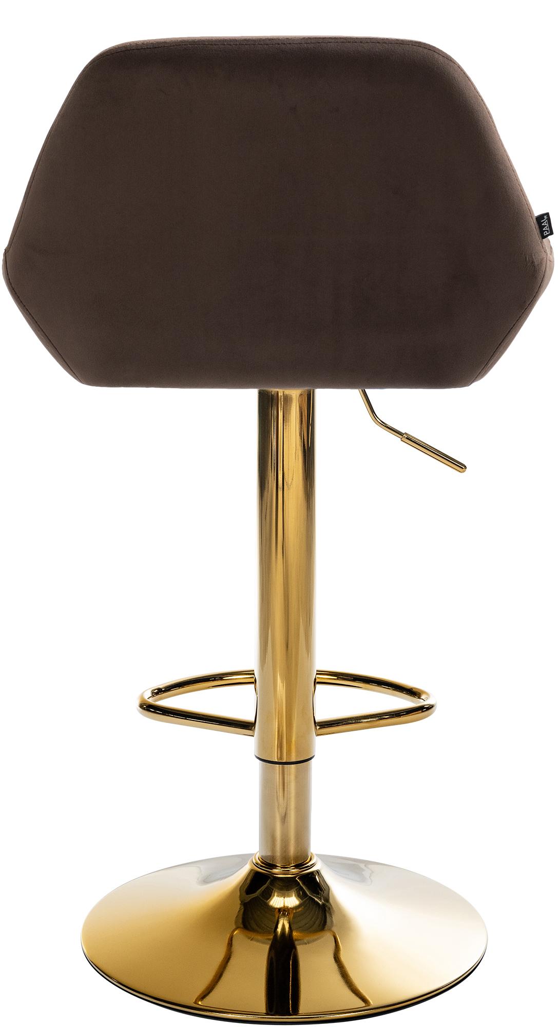 Barhocker Braga Gold Samt, braun