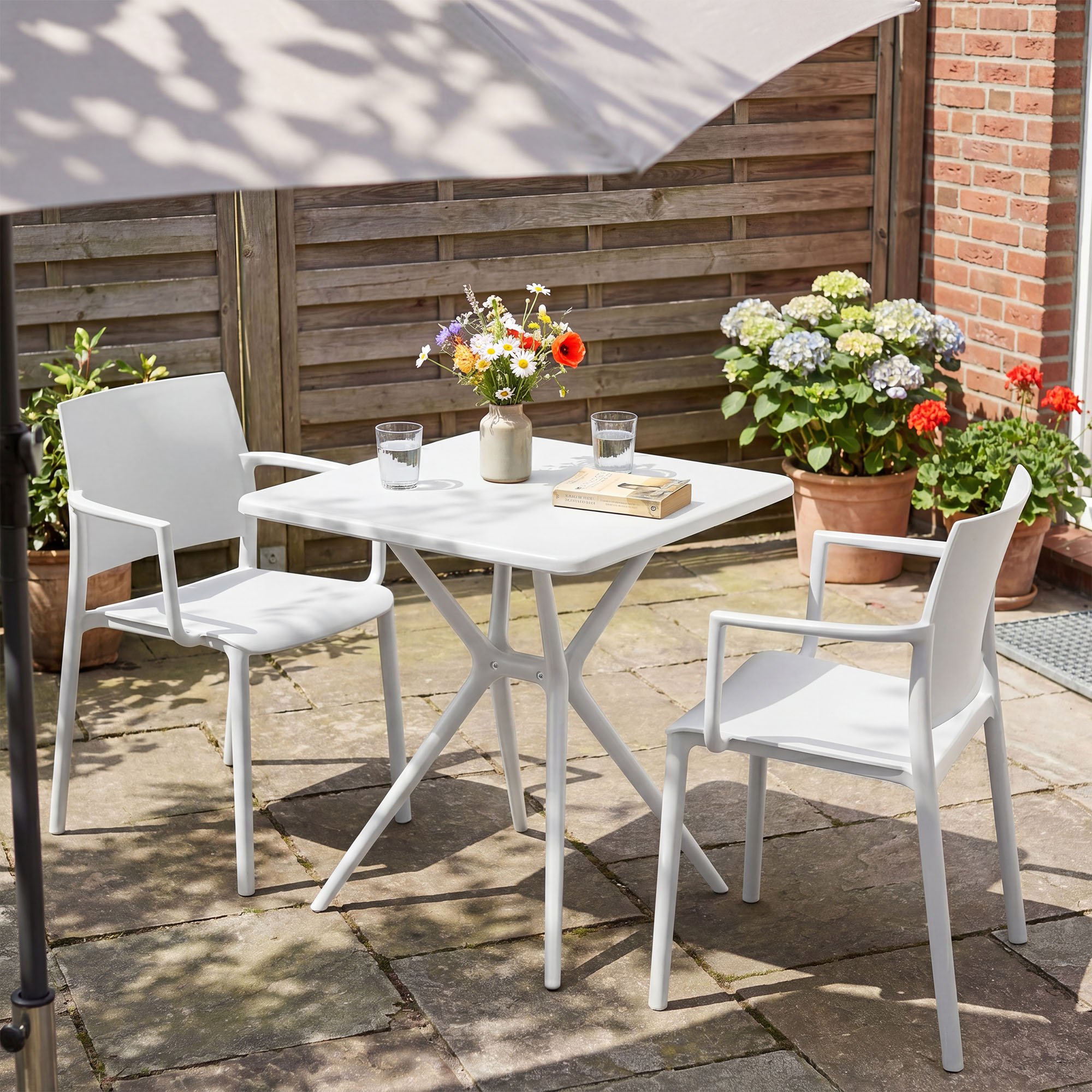 Gartenmöbel-Set Pula, weiß