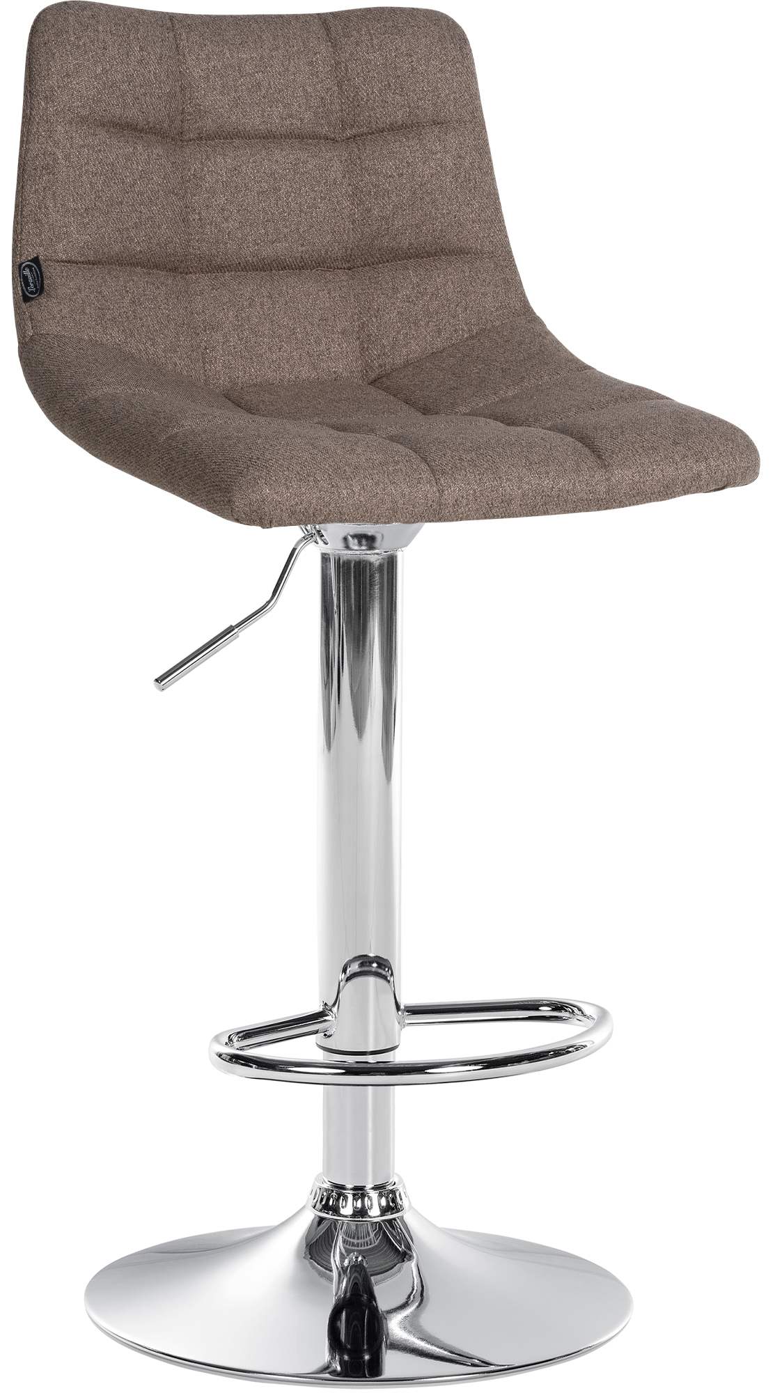 Barhocker Jerry Stoff chrom, taupe