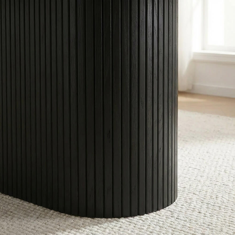 Esstisch Eiche geölt RABOS Schwarz - 220 x 100 cm