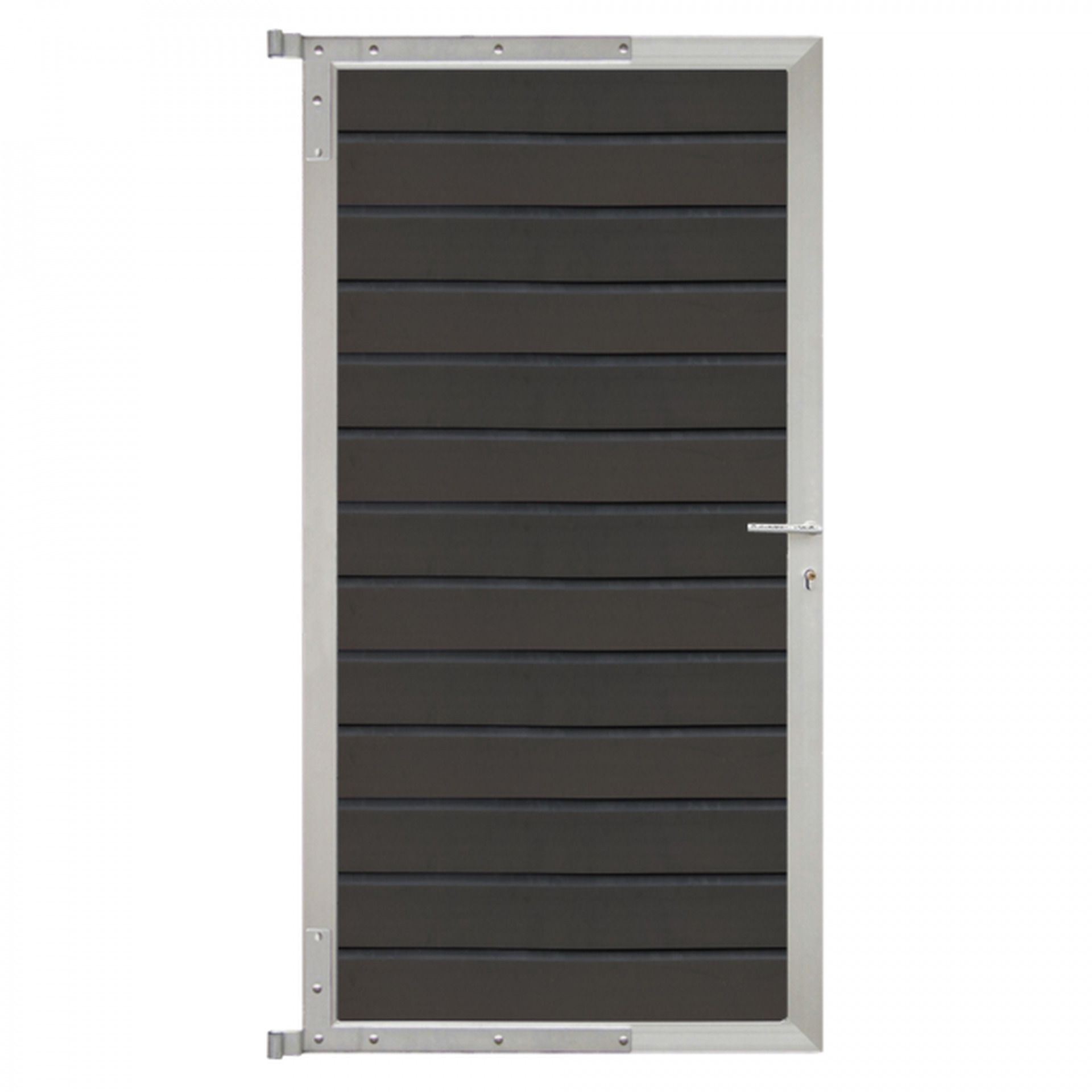 WOLLBACH-Serie-Tor-Komplettset, 90 x 175 cm, Anthrazit/Silber