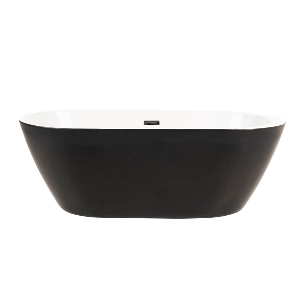 Freistehende Badewanne CODO - 170 x 80 cm Schwarz