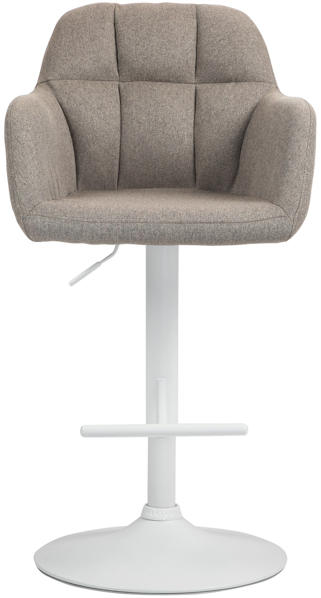 Barhocker Natoma Stoff weiß, taupe