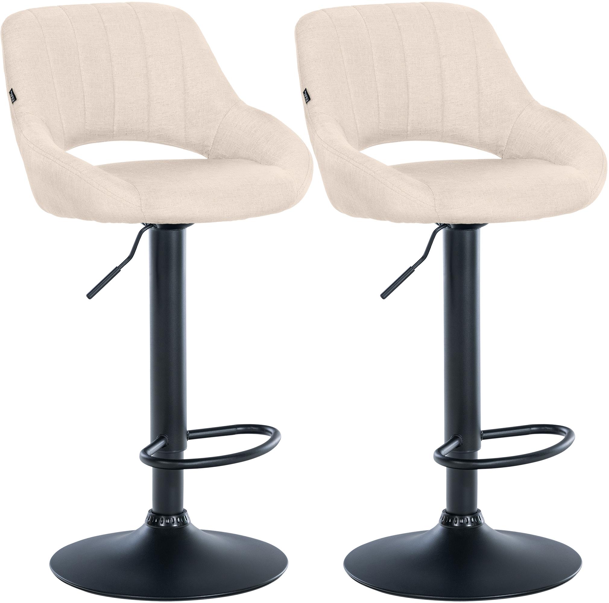 2er Set Barhocker Milet Stoff B, creme