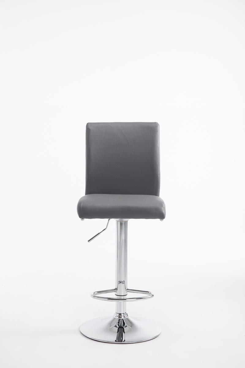 2er Set Barhocker Köln Kunstleder chrom, grau
