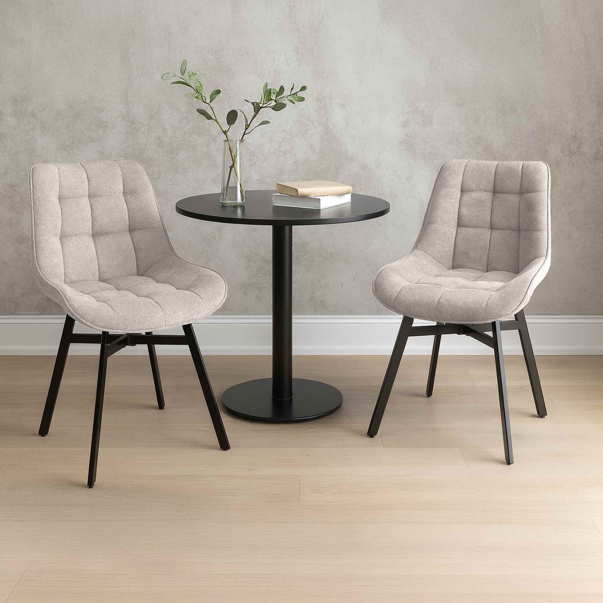 Stuhl Colby Stoff, creme