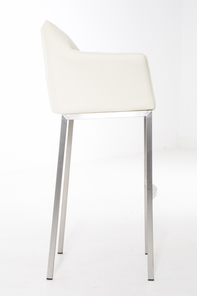 Barhocker Damaso E mit 4-Fuß Gestell, creme