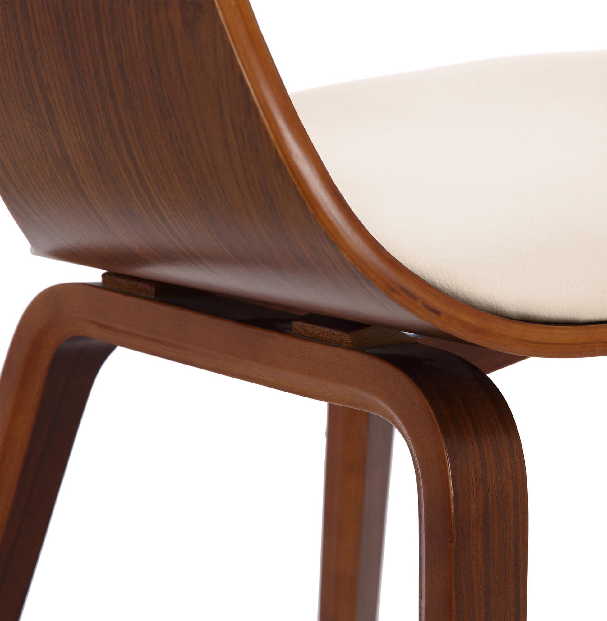 Besucherstuhl Kingston, walnuss/creme
