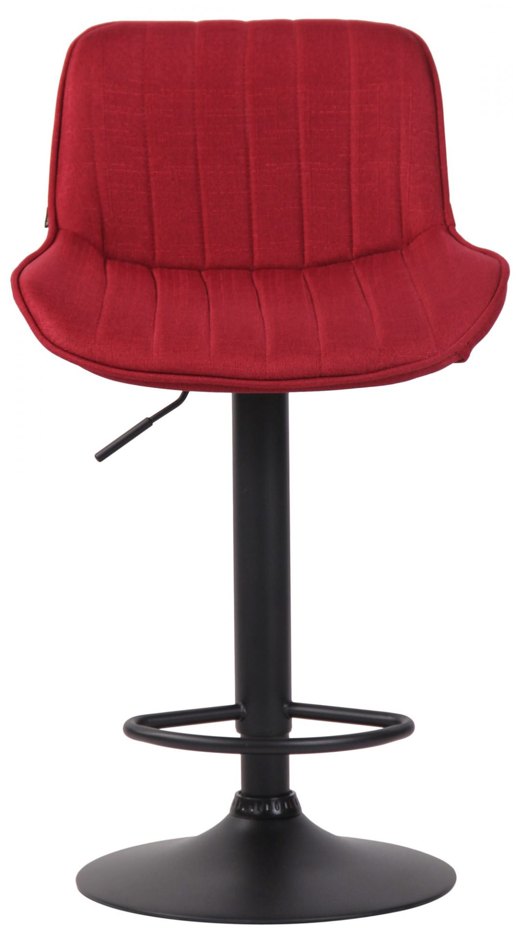 Barhocker Lentini Stoff schwarz, rot