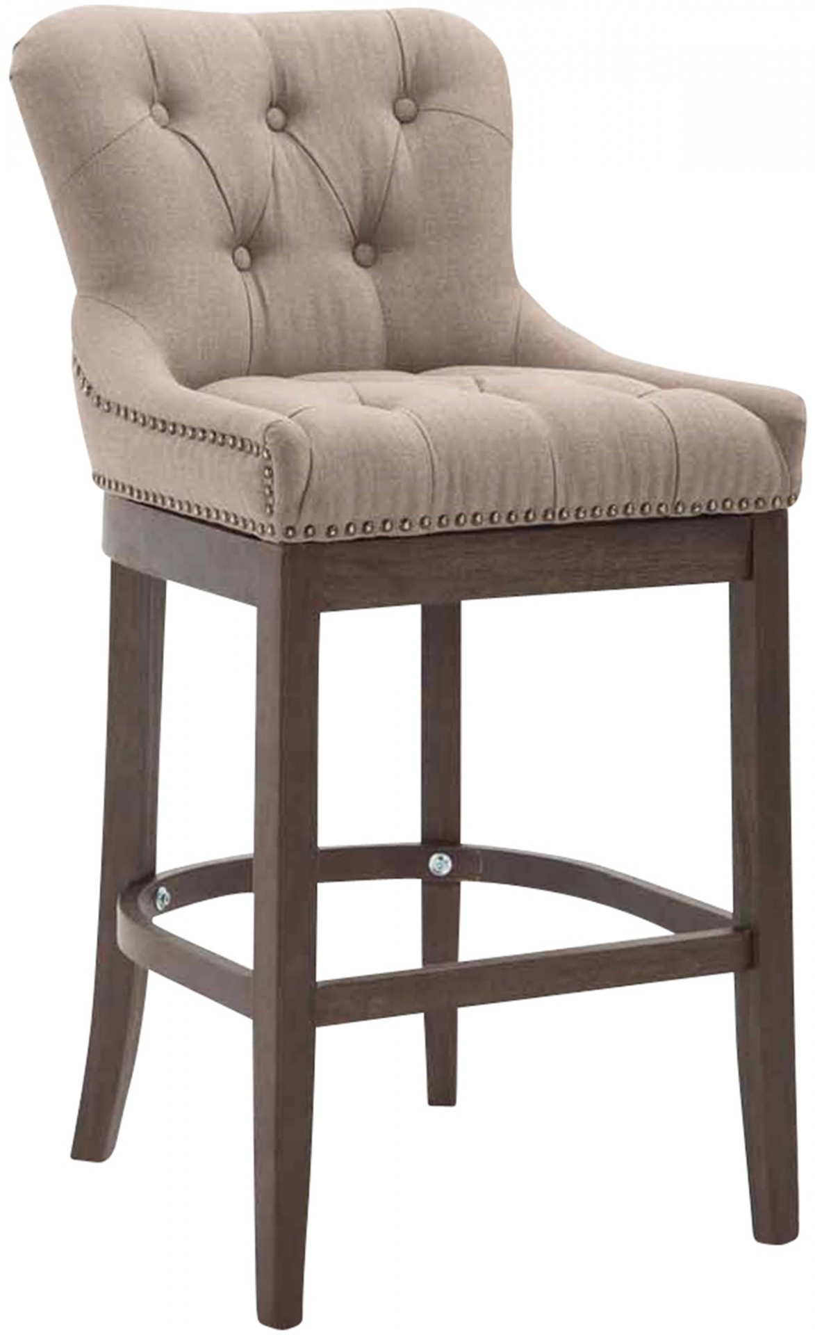 Barhocker Lakewood Stoff, Antik, taupe