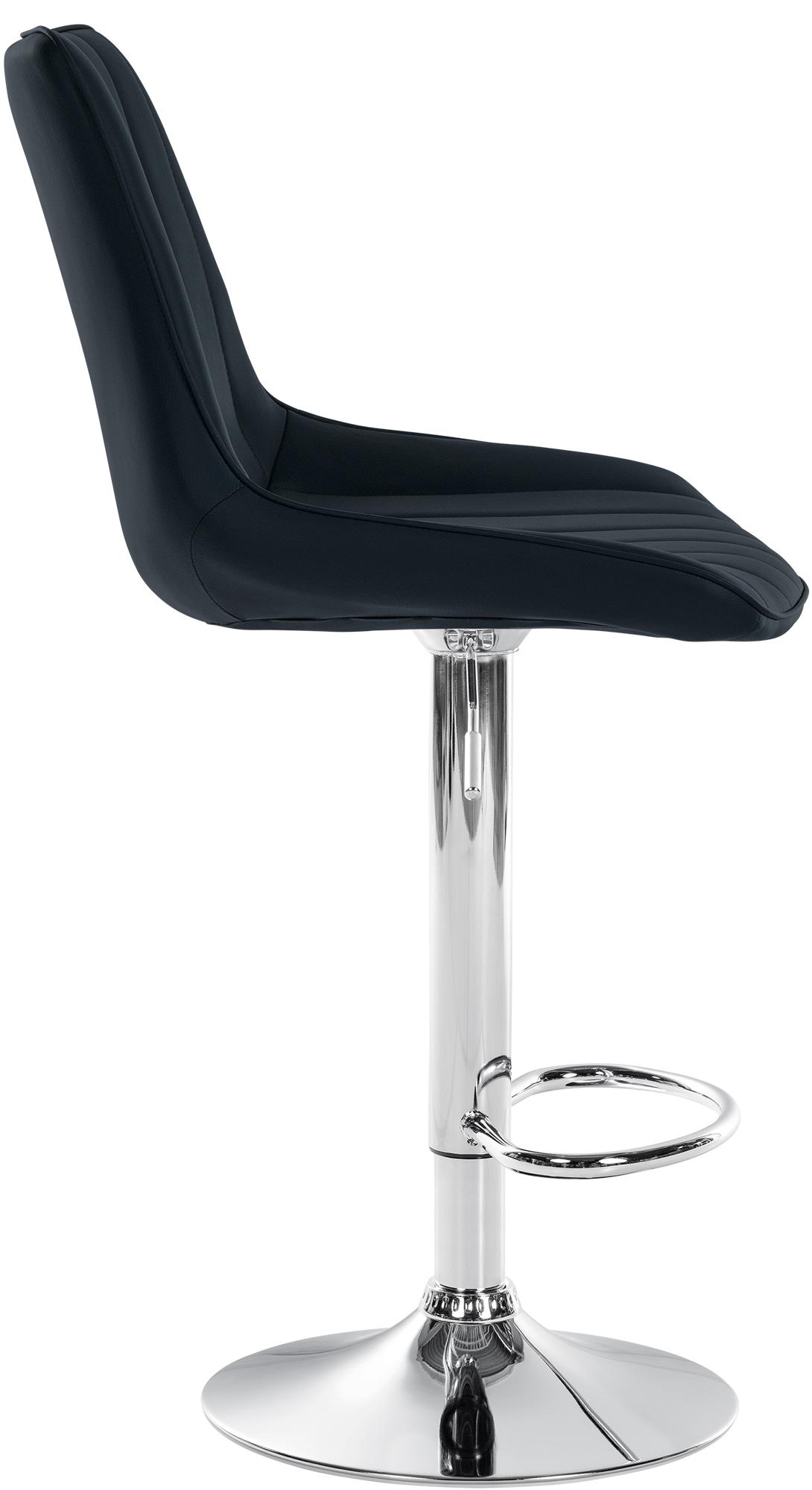 2er Set Barhocker Toni Kunstleder chrom, schwarz