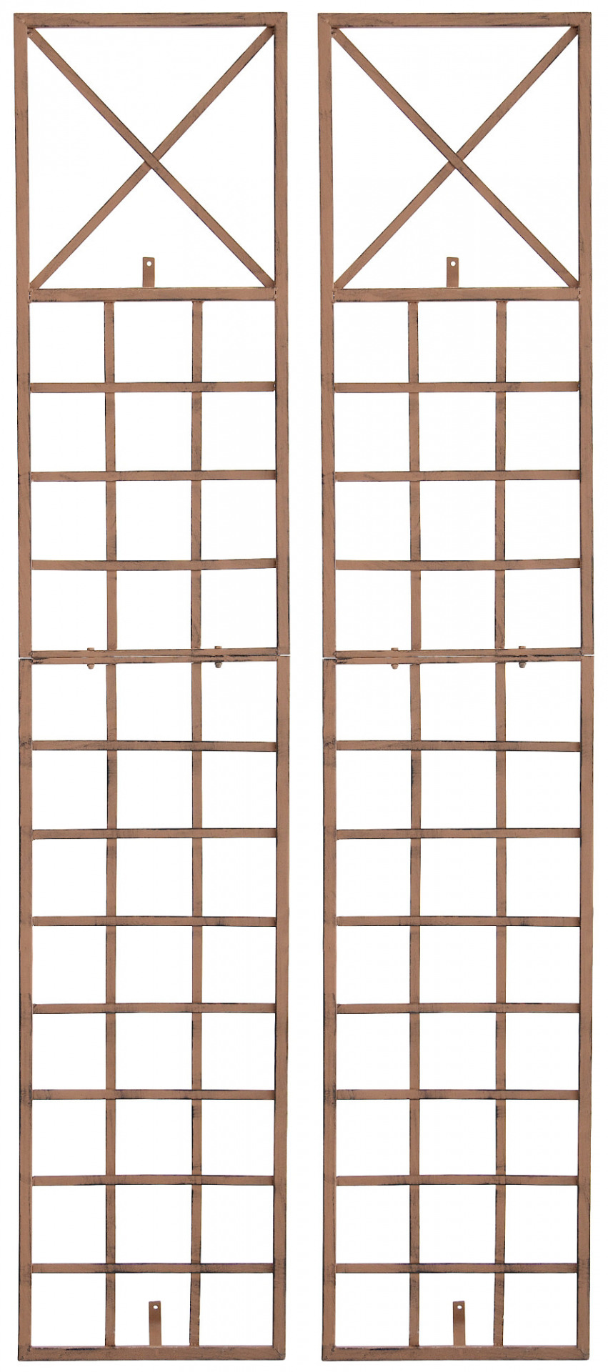 2er Set Rankgitter Trigo, antik braun