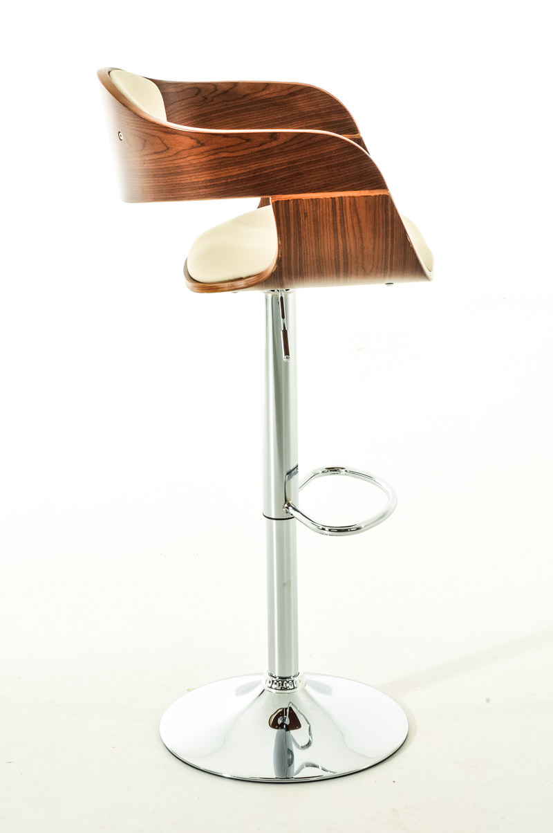 2er Set Barhocker Kingston C Kunstleder, walnuss/creme