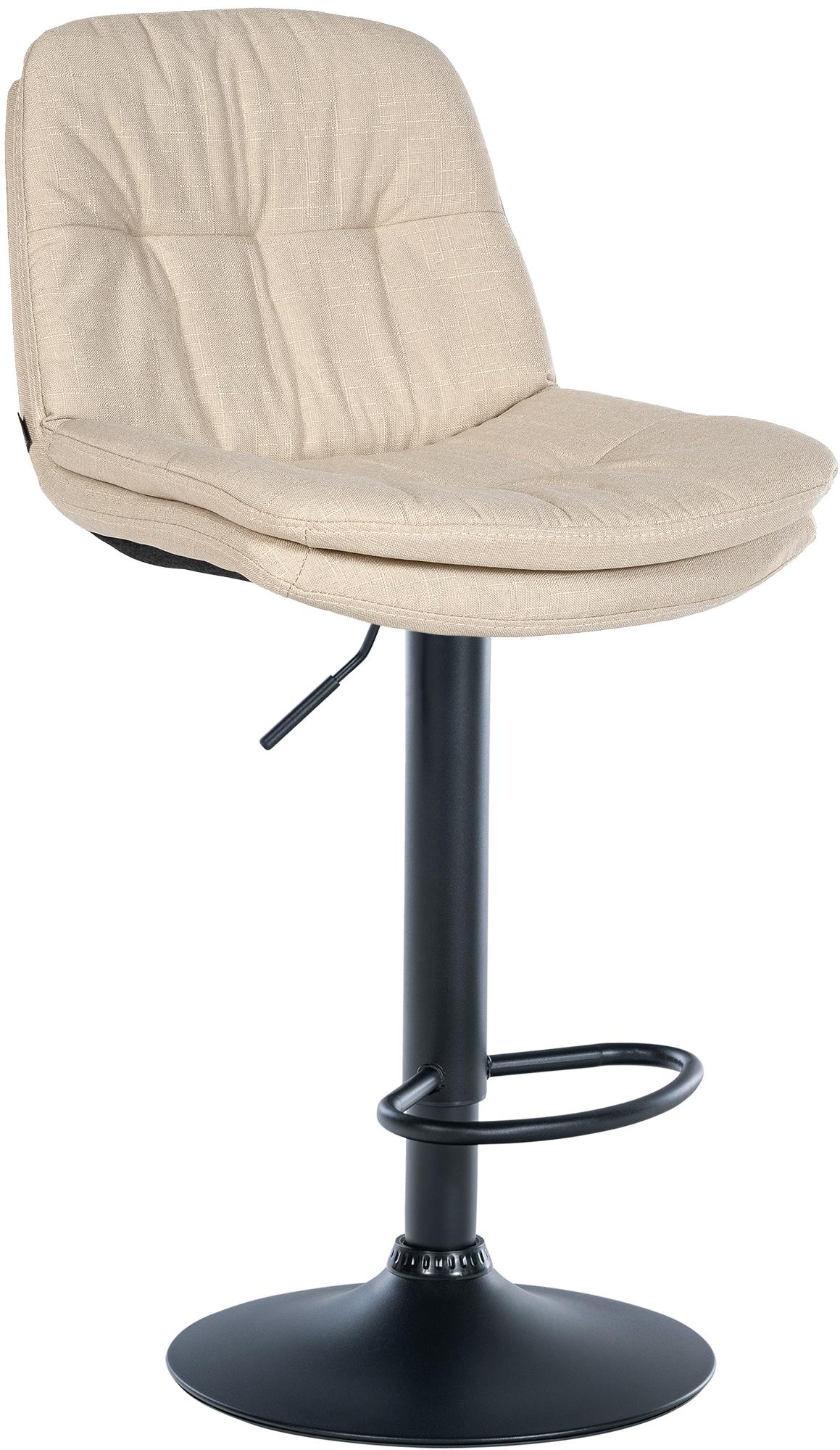 Barhocker Laurel Stoff schwarz, creme