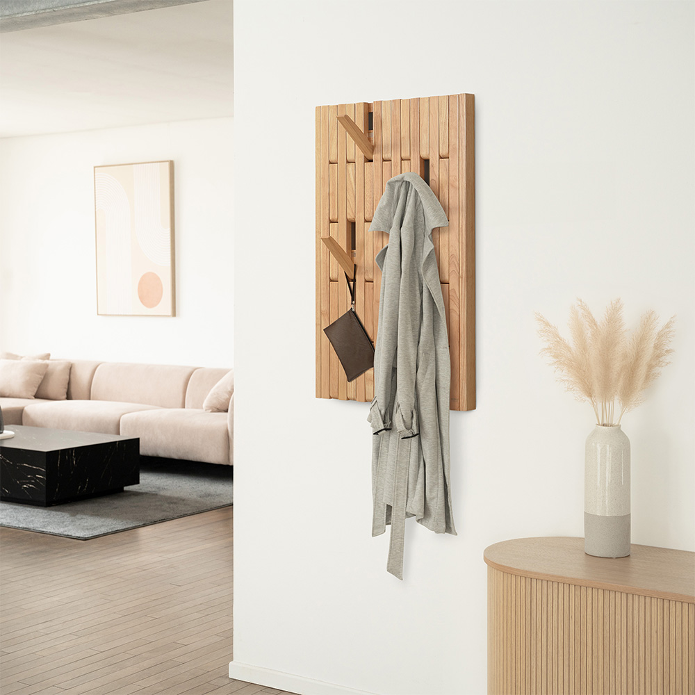 Garderobenpaneel QUEST Hellbraun - 55 x 4 x 105 cm
