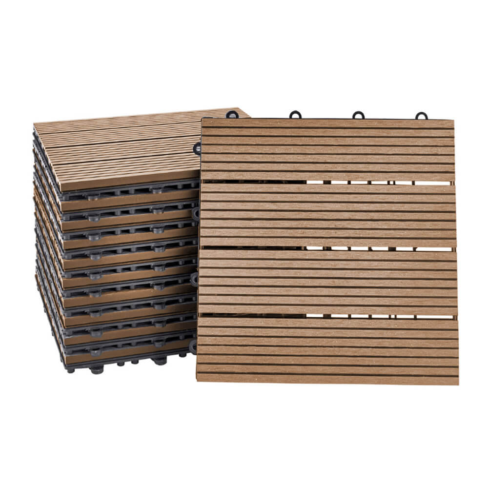 WPC Klickfliesen BAVARO - 9m² Teak