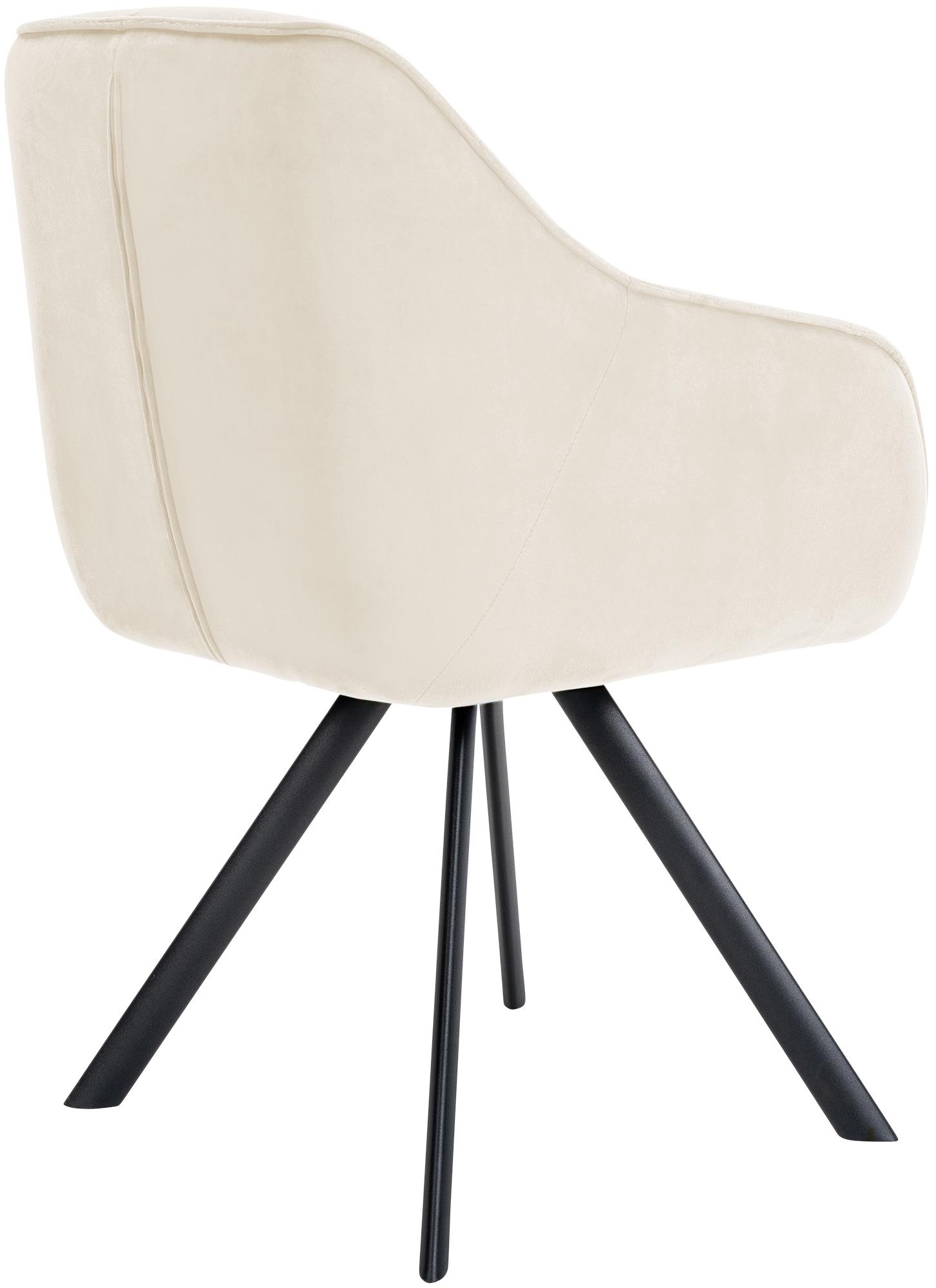 Stuhl Russel Samt, creme