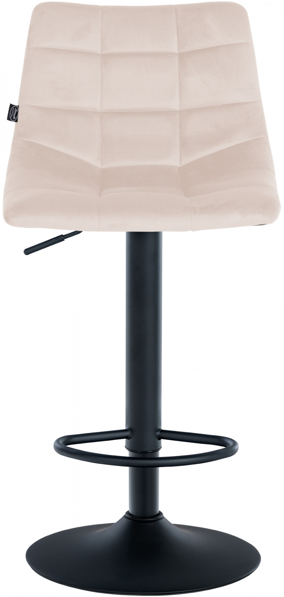 Barhocker Jerry Samt schwarz, beige