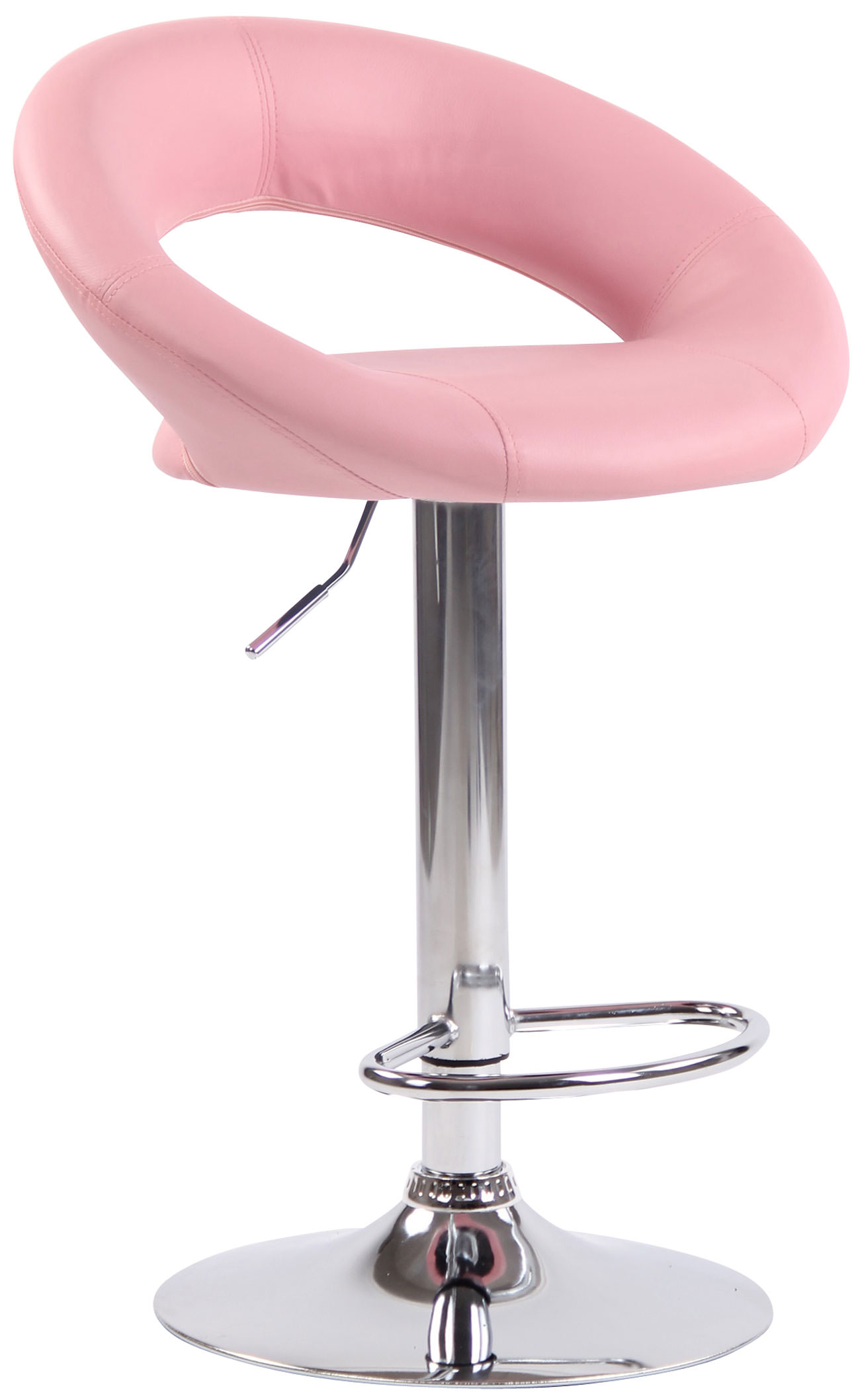 Barhocker Olinda Kunstleder chrom, pink