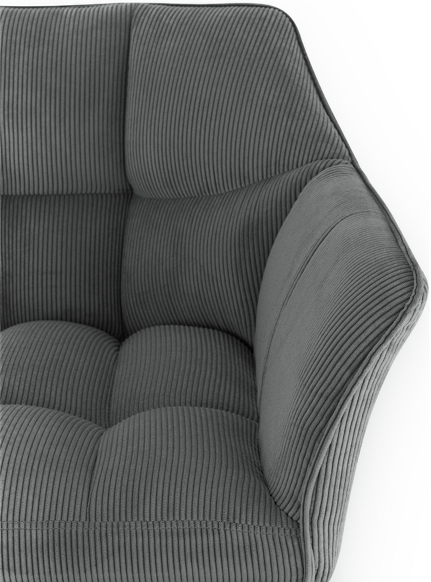 Barhocker Damaso W Cord, grau