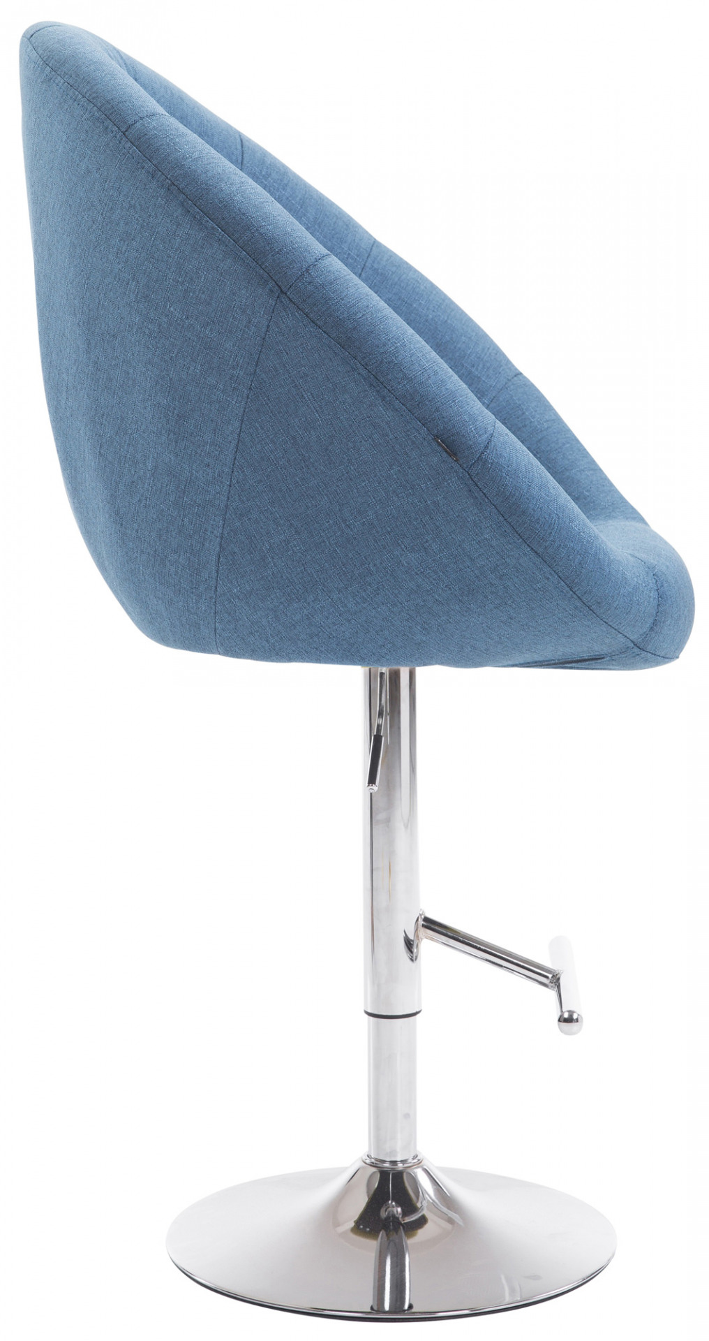 Barhocker London V2 Stoff chrom, blau