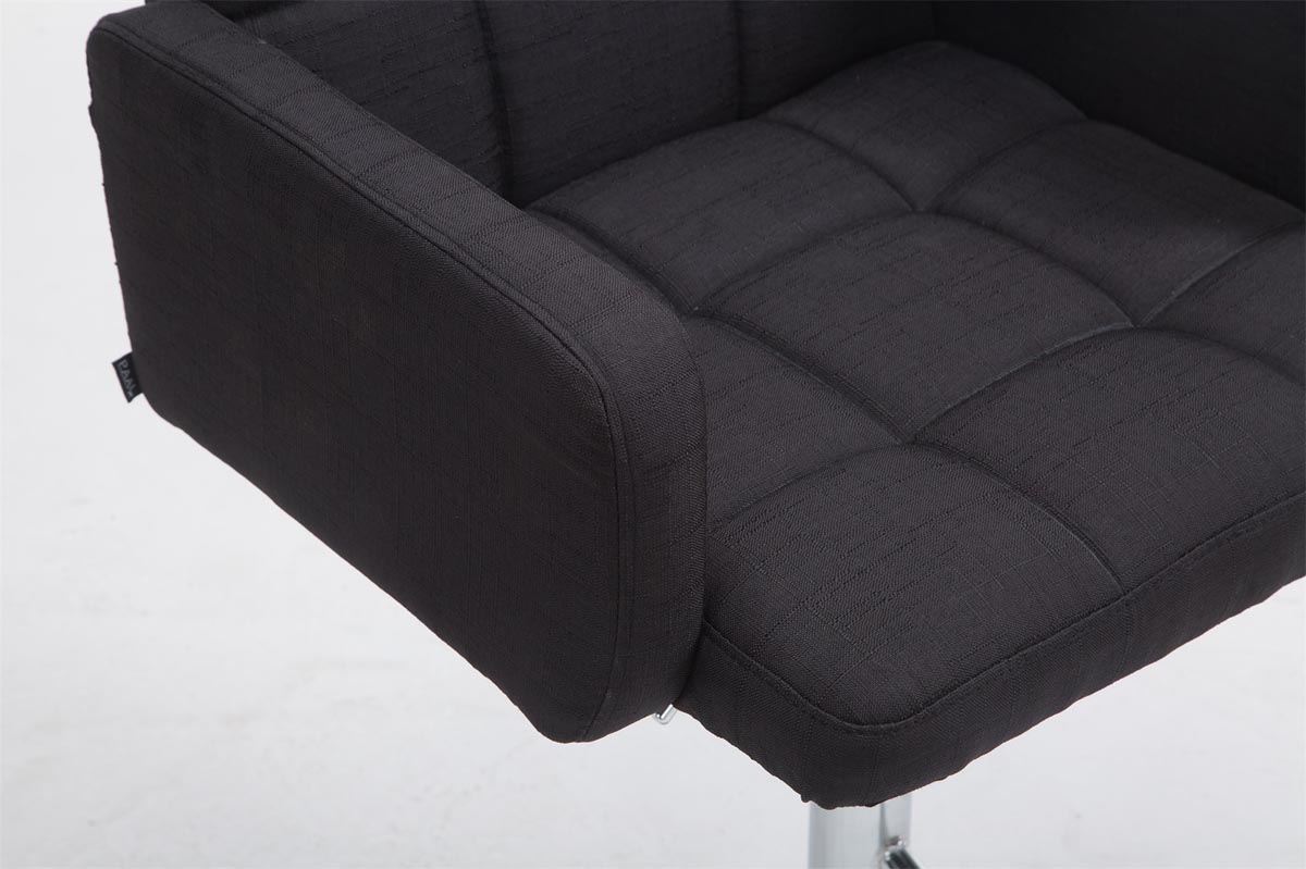 Barhocker Los Angeles Stoff C, schwarz