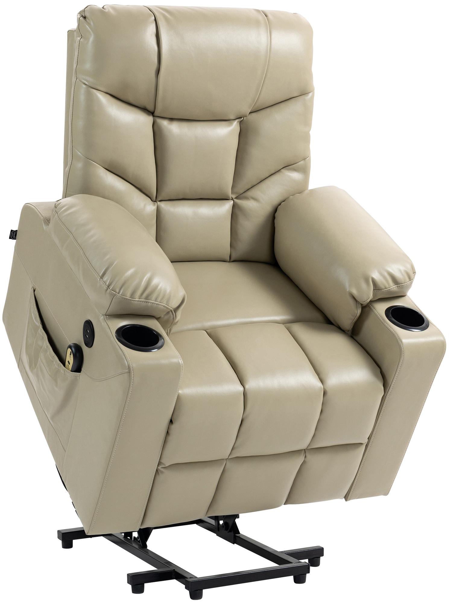 Sessel Andover Kunstleder, creme