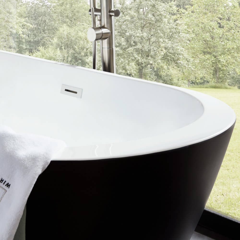 Freistehende Badewanne CODO - 170 x 80 cm Schwarz