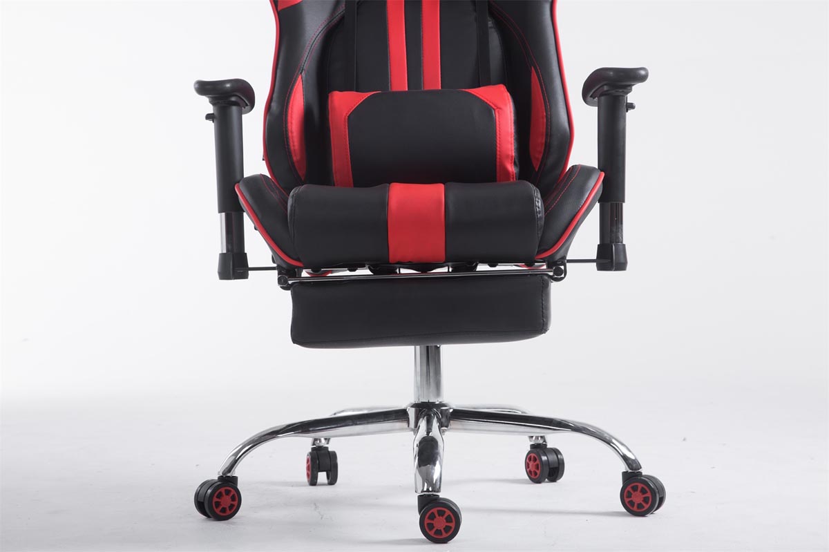 Racing Bürostuhl Limit V2 Kunstleder mit Fußablage, schwarz/rot
