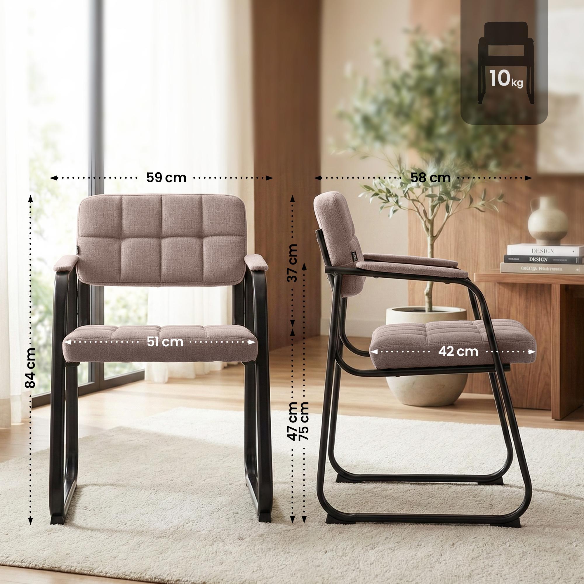 Besucherstuhl Canada B Stoff, taupe