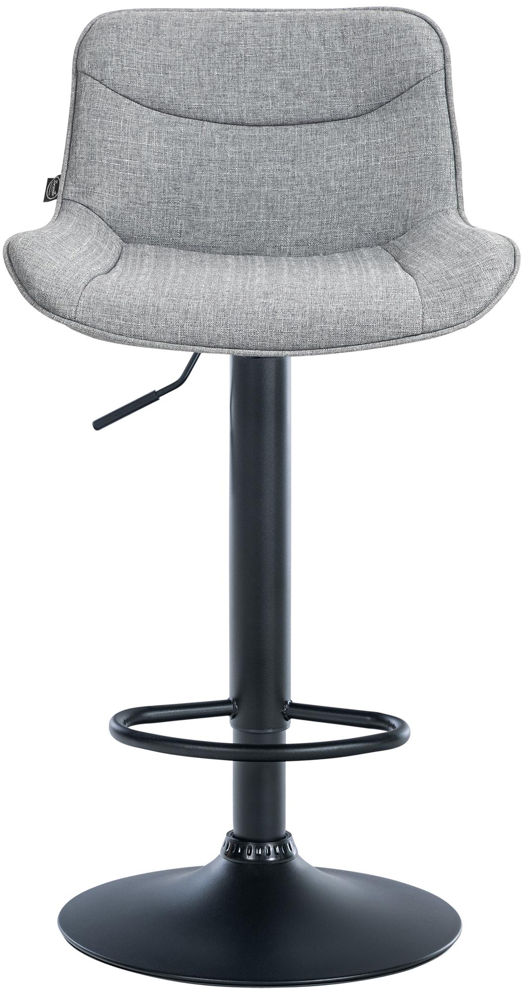 2er Set Barhocker Vonore Stoff schwarz, grau