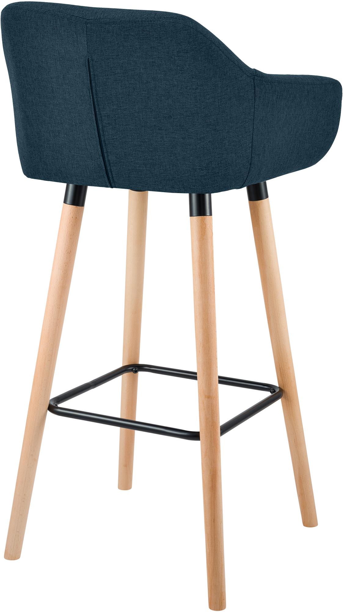 2er Set Barhocker Grant Stoff, blau