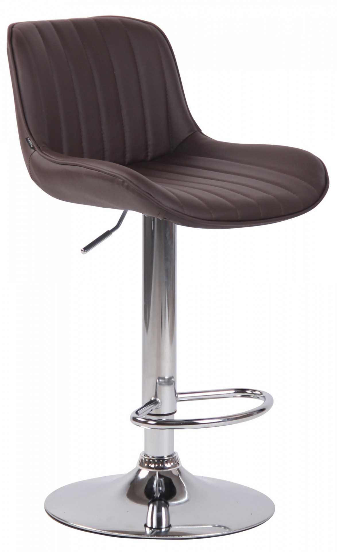 Barhocker Lentini Kunstleder chrom, braun