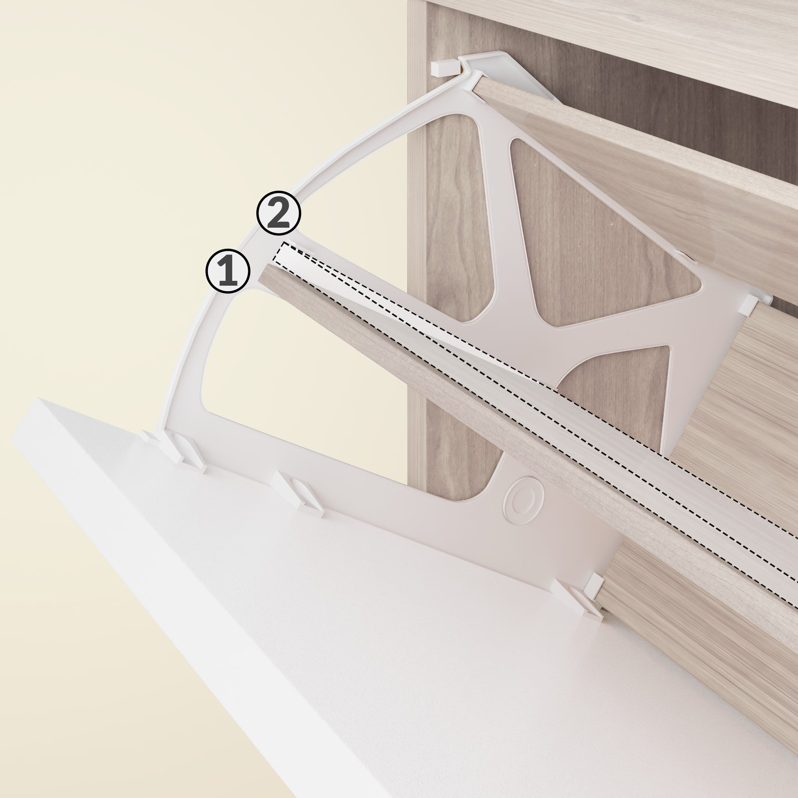 Schuhschrank Eiche/Weiß 115x60x24cm