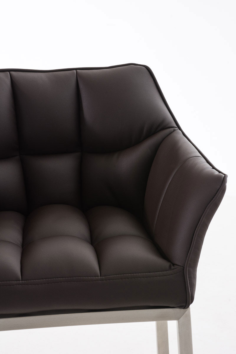 Barhocker Damaso E mit 4-Fuß Gestell, braun