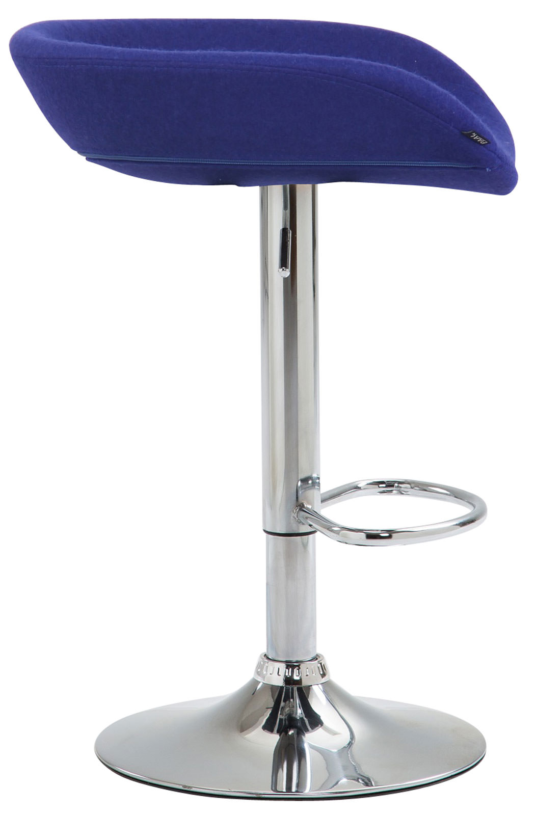 Barhocker Anaheim Filz chrom, blau