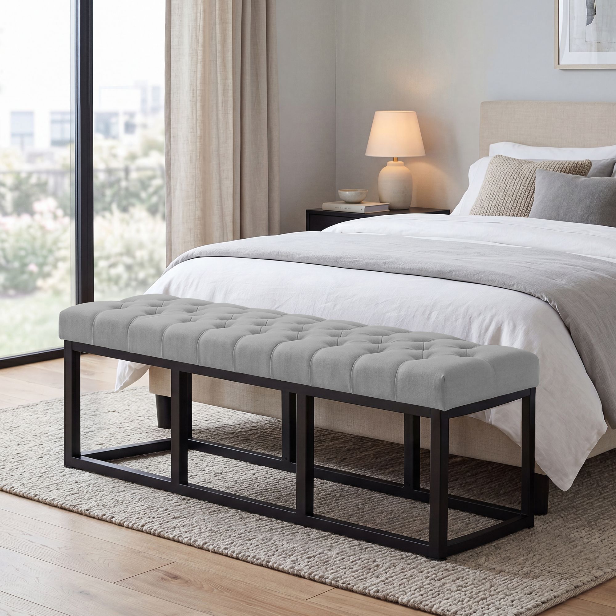 Sitzbank Amun Stoff B150, grau