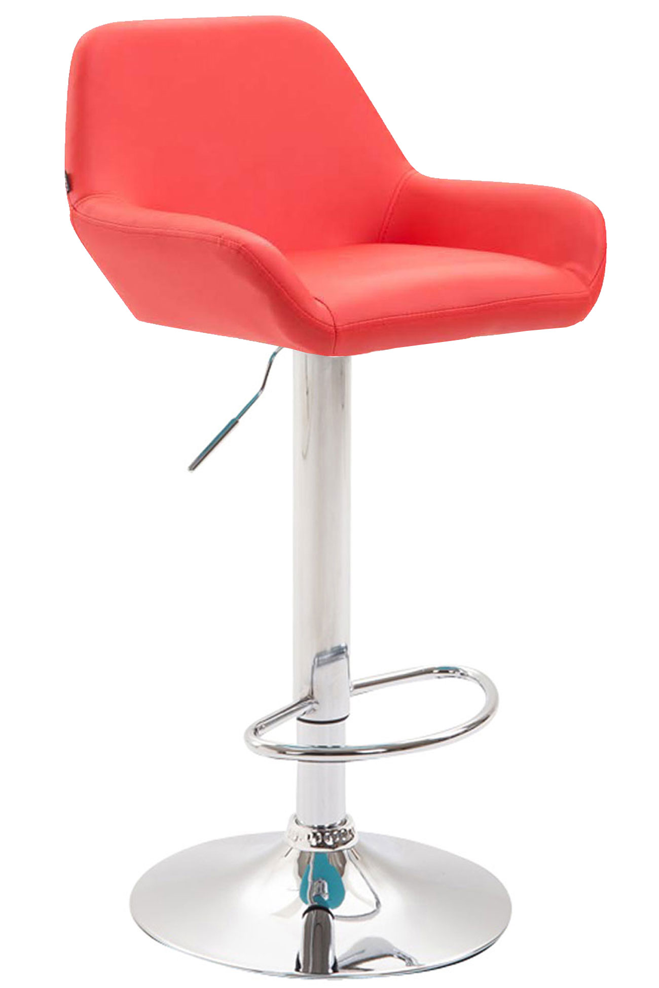 Barhocker Braga Kunstleder chrom, rot