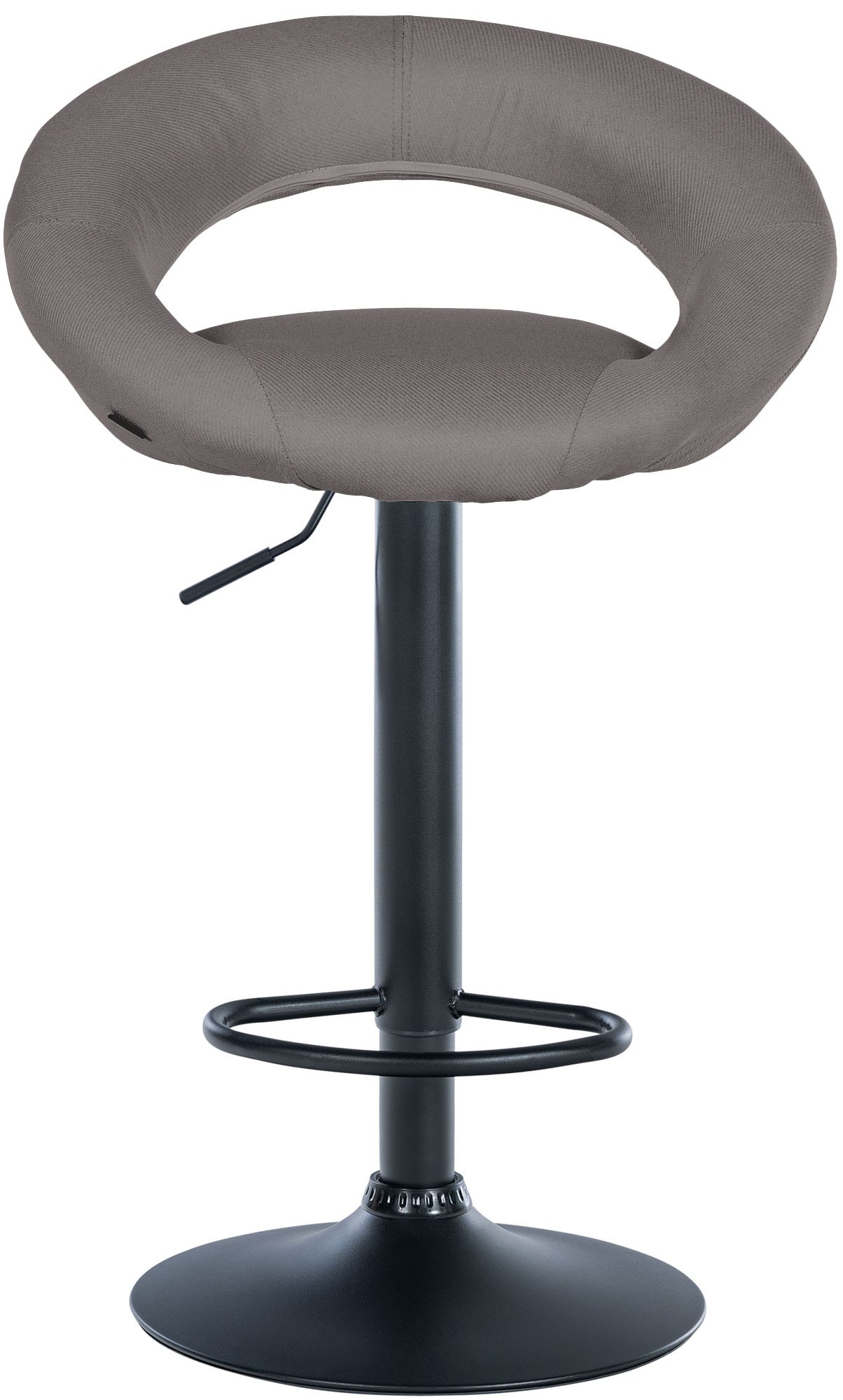 Barhocker Olinda Stoff schwarz, grau