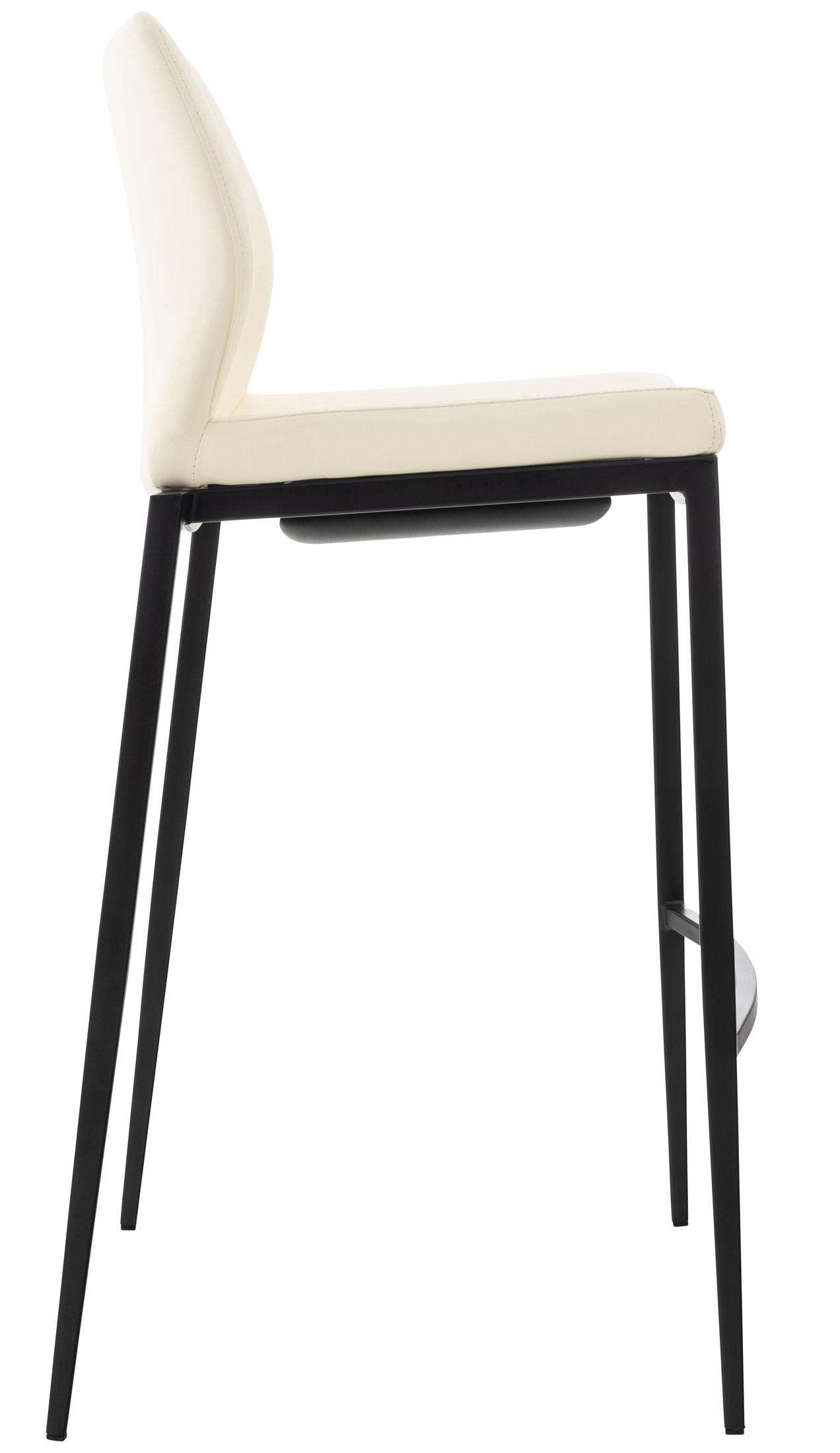 Barhocker Matola Kunstleder schwarz, creme