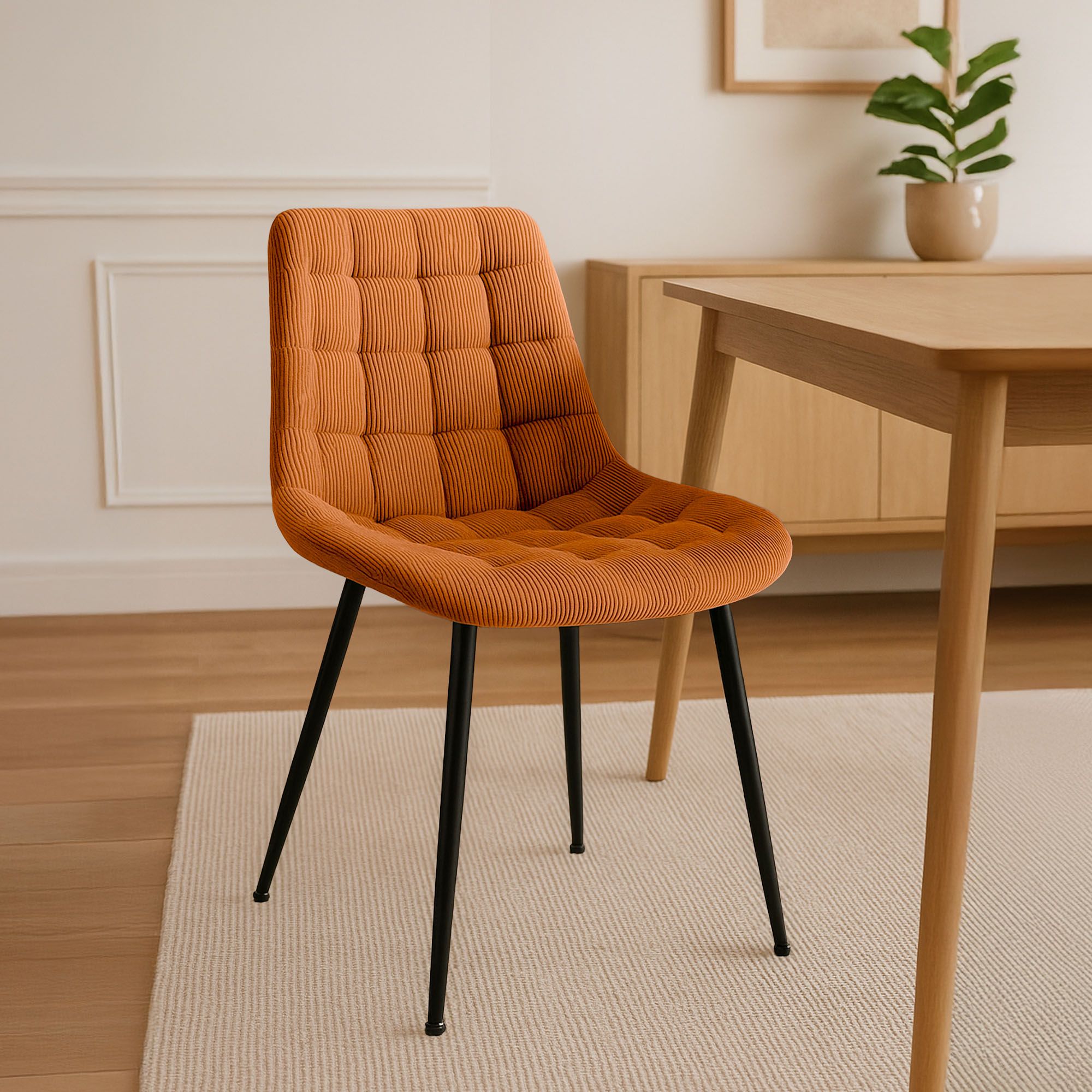 Esszimmerstuhl Sardna Cord, orange
