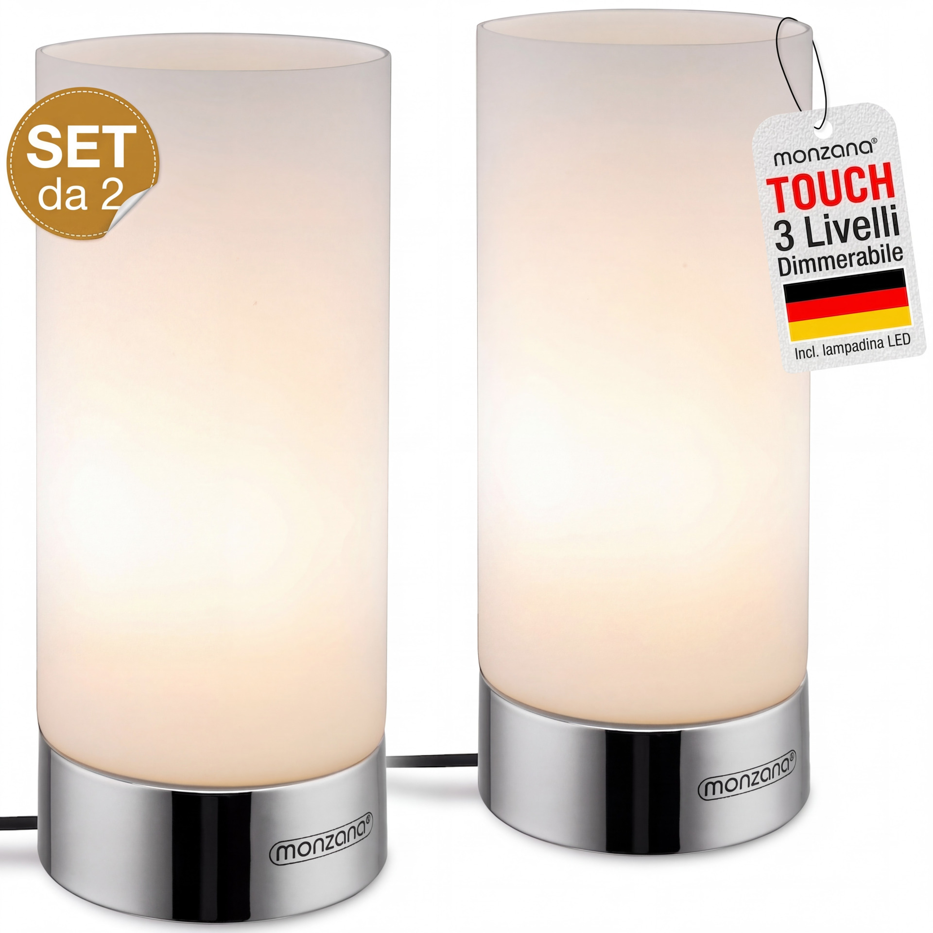 Tischlampe Golau 2er-Set Weiß