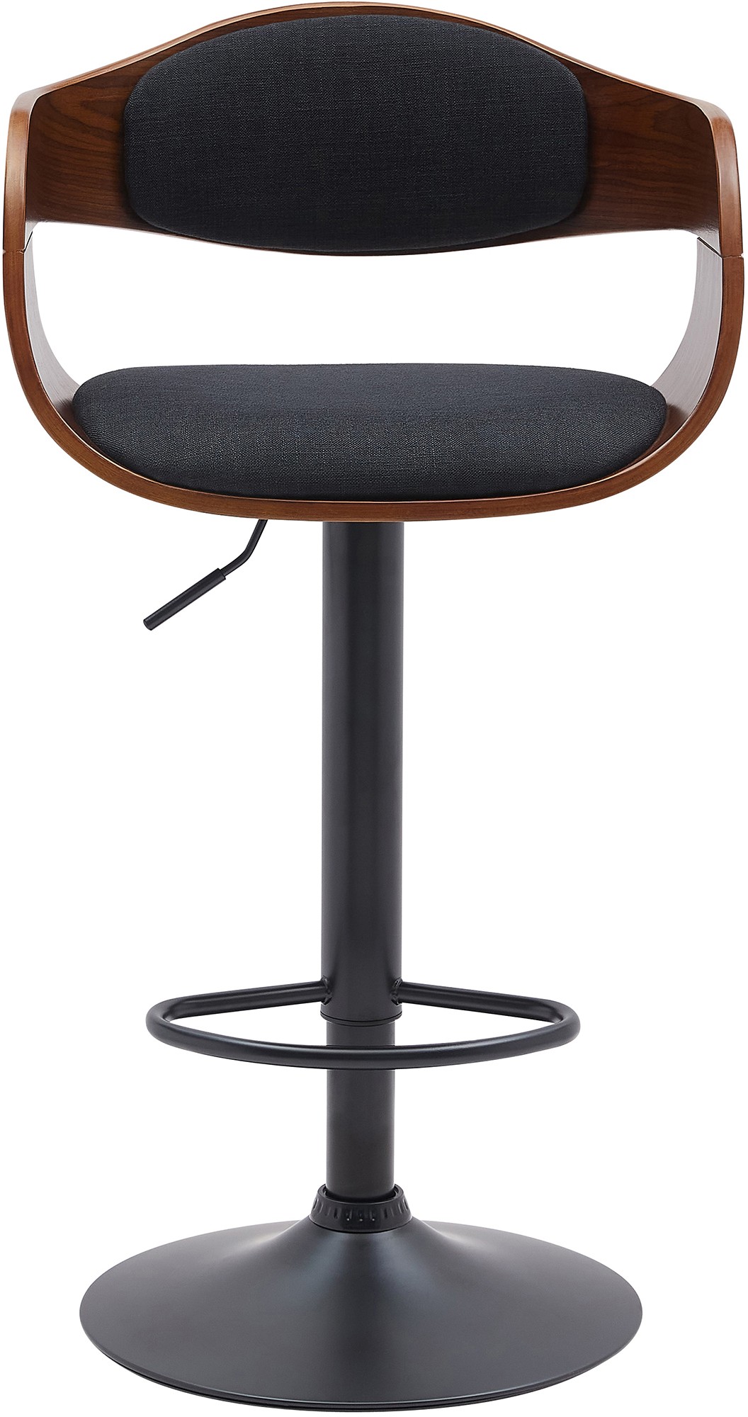 2er Set Barhocker Kingston B Stoff, walnuss/schwarz