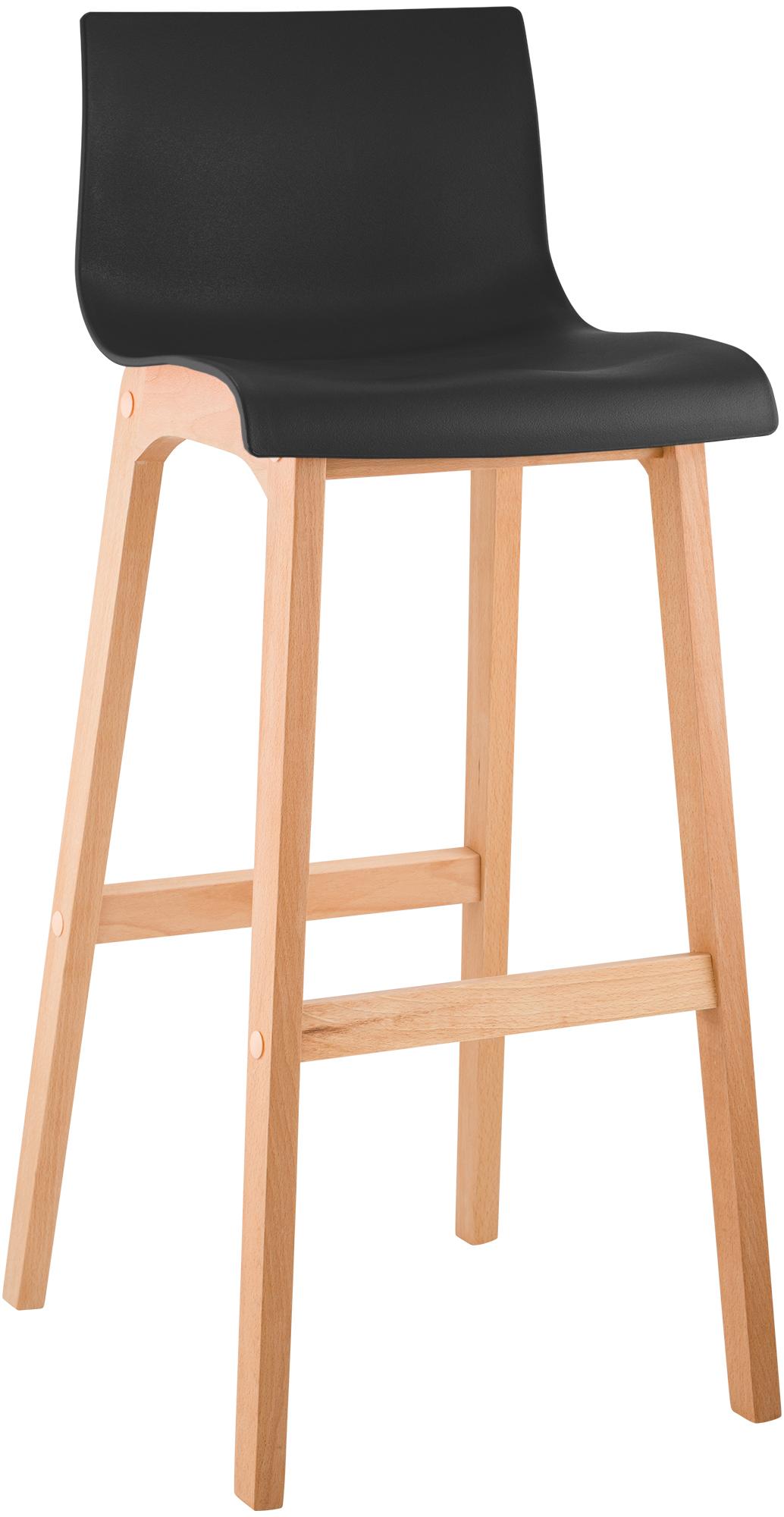 Barhocker Hoover Natura 4-Fuß Gestell, schwarz
