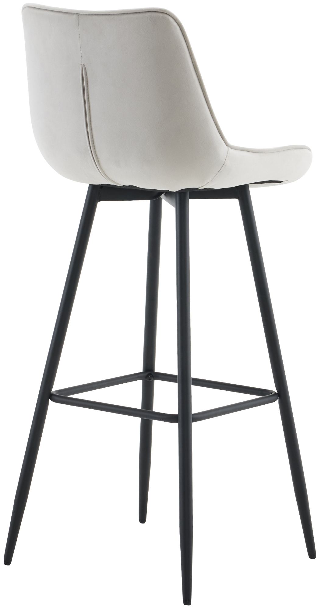 2er Set Barhocker Dartford Samt, grau