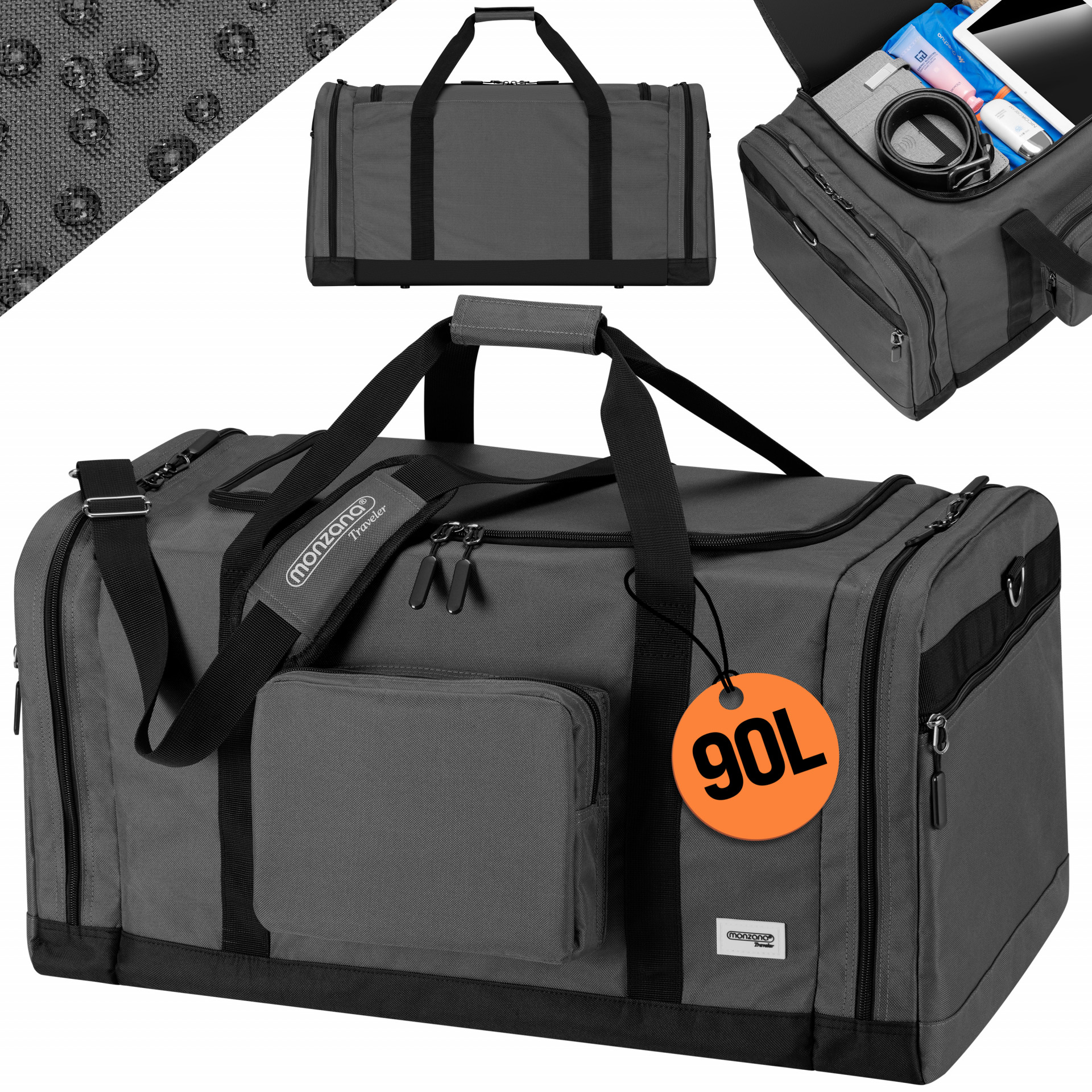 Reisetasche Schwarz 90L