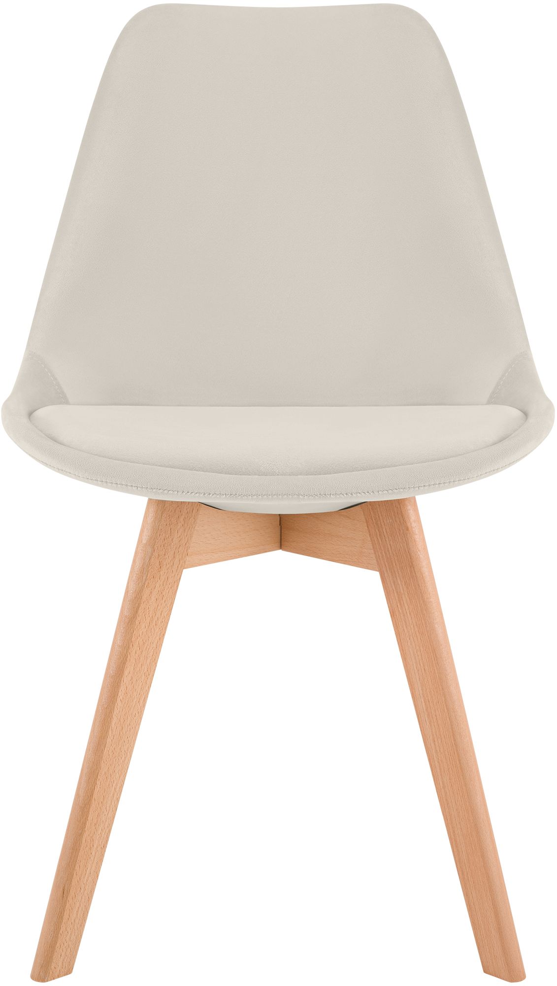 4er Set Stuhl Linares Samt, beige